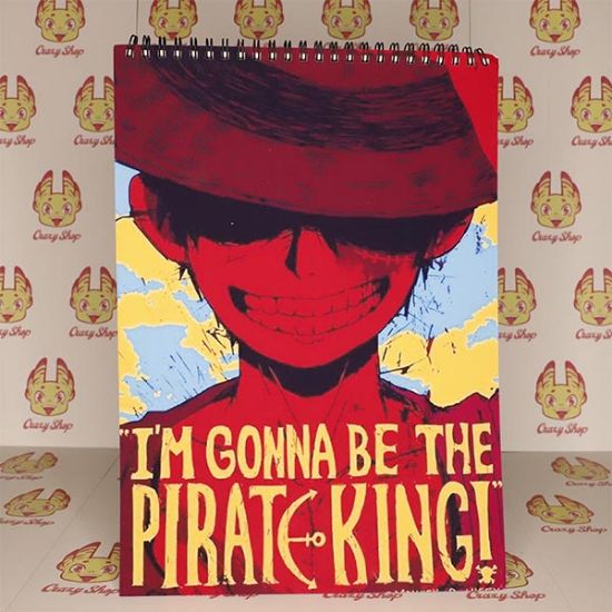 Picture of One Piece Luffy drawing notebook