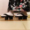 Picture of Geta Clogs wooden black sandals